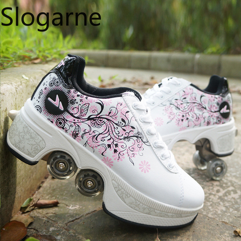Running Shoes - النساء 4 عجلات تشوه زلاجات دوارة