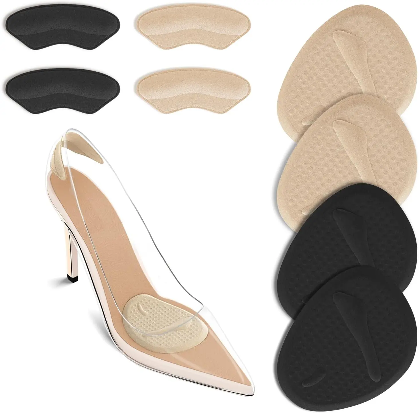 Heels - مجموعتان من وسائد الكعب، وسائد لمنطقة
