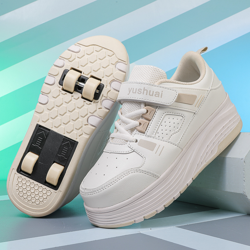 Running Shoes - أحذية تزلج بأربع عجلات للأولاد، أحذية